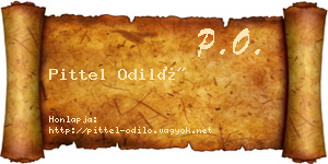 Pittel Odiló névjegykártya